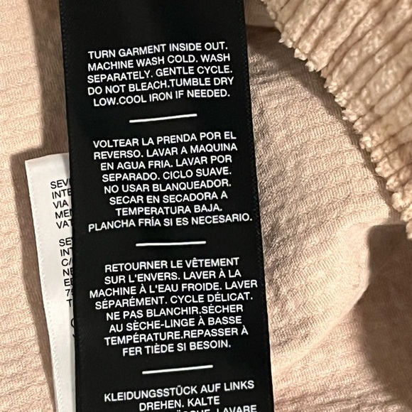 NWT 7 for all Mankind Corduroy Easy Trouser pink Sz 31  wide leg cuff - Picture 10 of 11